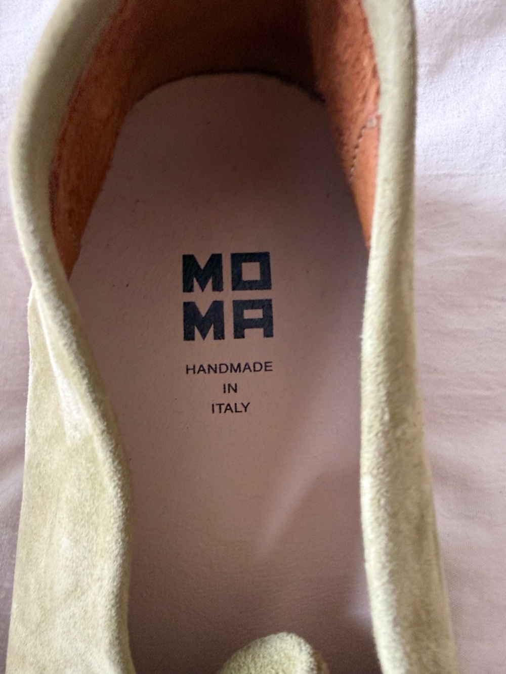 Women’s Italian Suede Penny Loafers in Olive Green - Picture 8 of 8